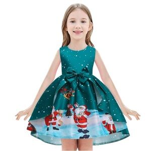 Santa Time Holiday Scene Dress Size 3T NWT